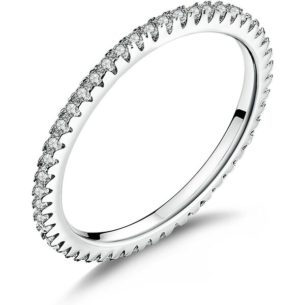 Emporial strieborný prsteň Trblietavá línia 29091581