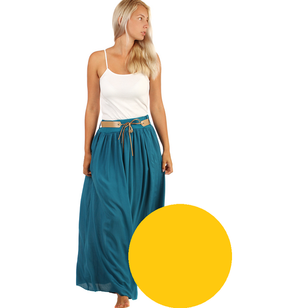 Glara Dámska dlhá sukňa s vreckami 8396964