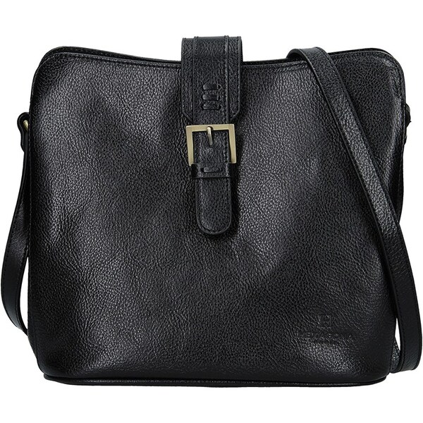 Kožená dámska crossbody kabelka Hexagona Karles - čierna 48228093