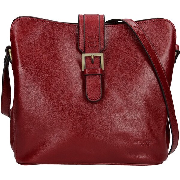 Kožená dámska crossbody kabelka Hexagona 111960 - vínová 48228094