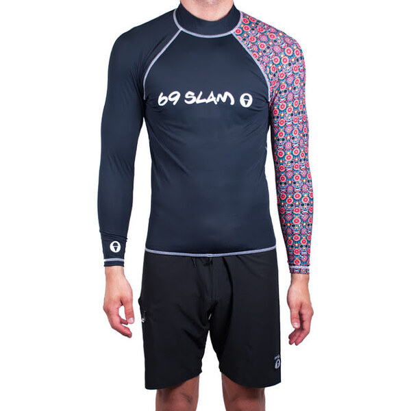 Pánske tričko 69SLAM flower skulls long 66890422