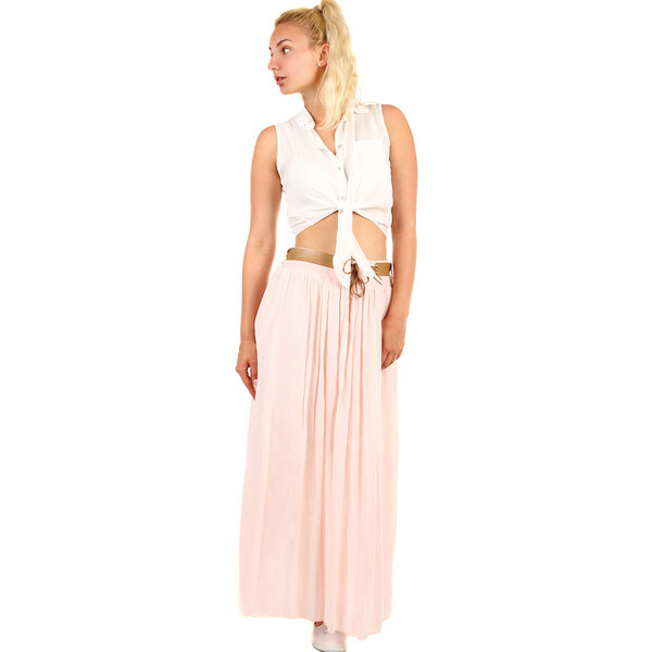 Glara Dámska dlhá sukňa s vreckami 8396967