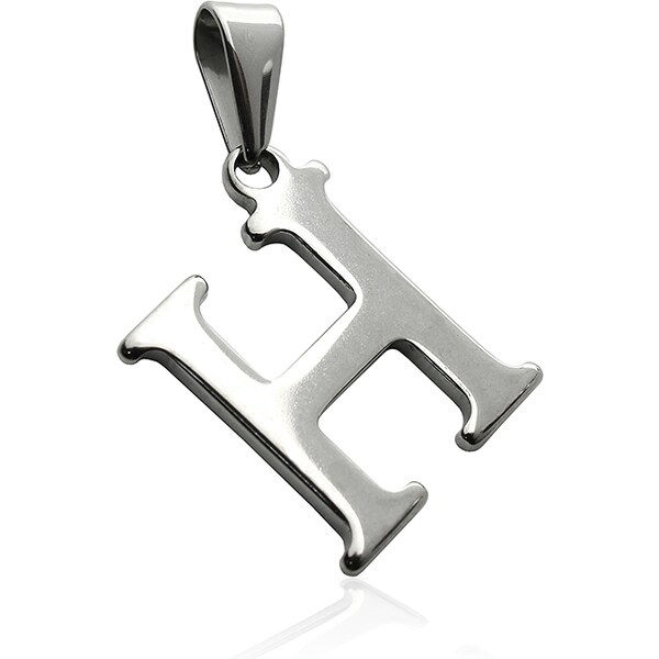 BM Jewellery Prívesok písmeno H z chirurgickej ocele S404015 20962790