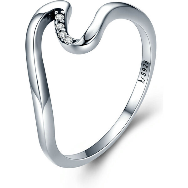 Emporial strieborný prsteň Trblietavá vlnka 29154290