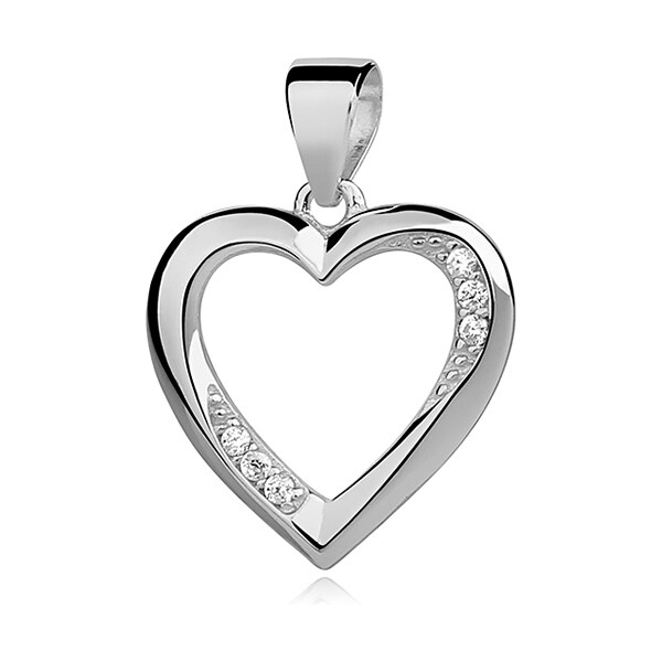 Olivie Strieborný prívesok SRDCE so zirkónmi 1606 16605721