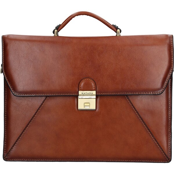Pánska kožená aktovka Katana Monaco - hnedá 24509370