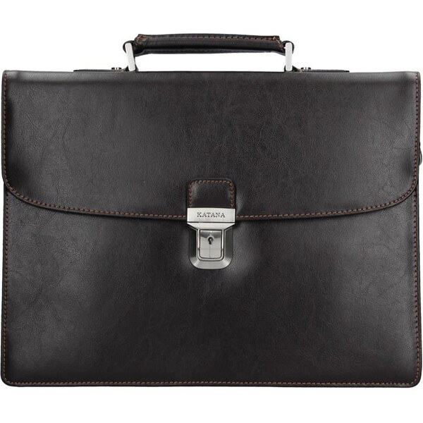 Pánska kožená aktovka Katana Baron - tmavo hnedá 11533513