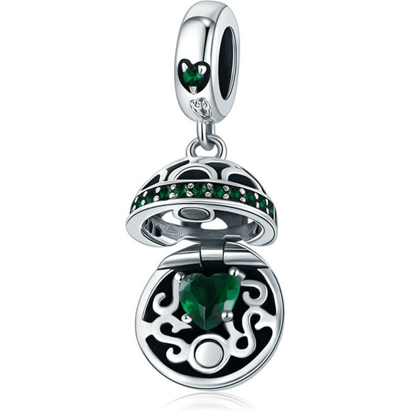 Emporial strieborný prívesok Zelené prekvapenie-LB 24464502