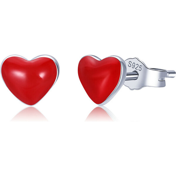 Emporial strieborné náušnice Minimalistická srdce VSE147 28172312