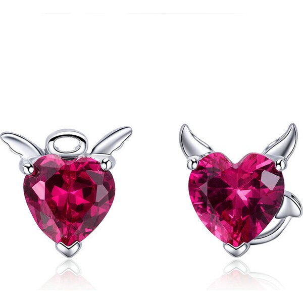 Emporial strieborné kôstkové náušnice Anjel a Diabol SCE414 27937053