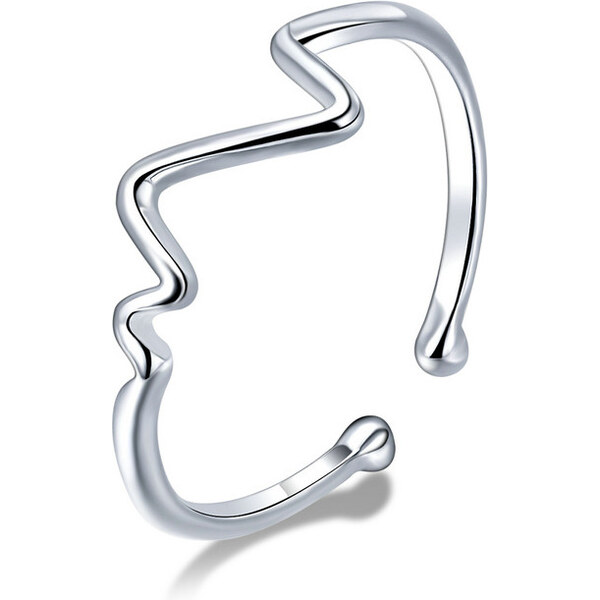 Emporial strieborný nastaviteľný prsteň Minimalistická elegancia 29478784