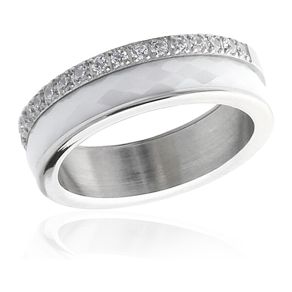 BM Jewellery Dámsky keramický prsteň so zirkónmi S452190 20962811