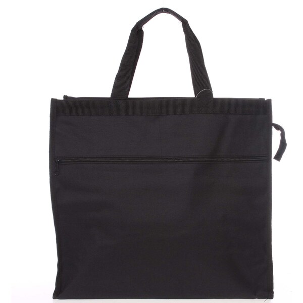 Veľká moderná nákupná čierna kabela - Piace Molto 1017 čierna 16038451