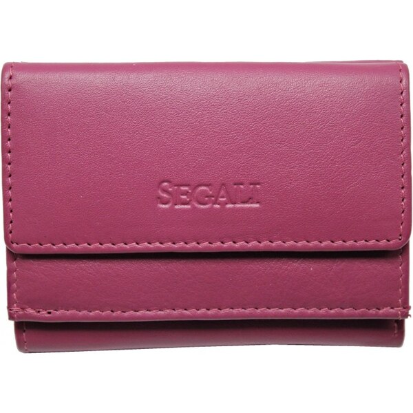 SEGALI Dámska malá kožená peňaženka SG-21756 fialová 6278465
