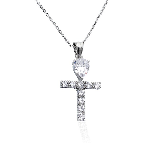 BM Jewellery Náhrdelník zirkónový kríž z chirurgickej ocele S454120 10400089