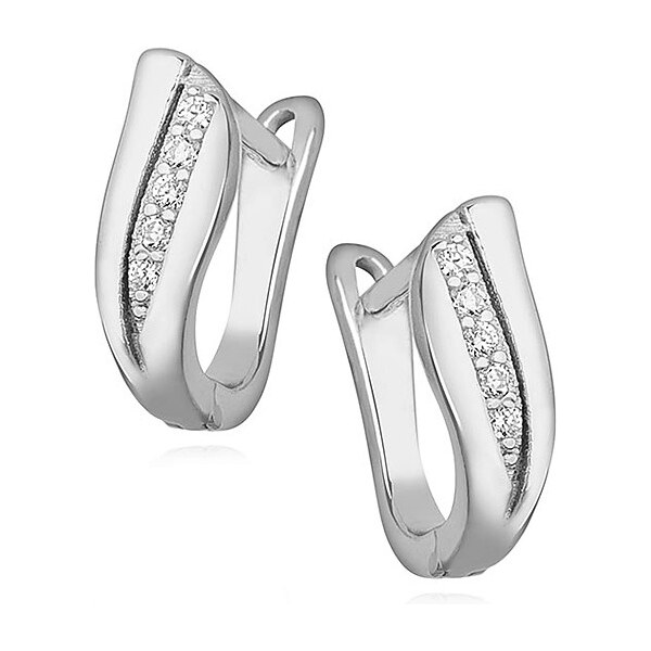 Olivie Strieborné náušnice so zirkónmi 1,1 cm 0758 14270570