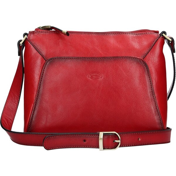 Kožená dámska crosbody kabelka Katana Selma - červená 24847478