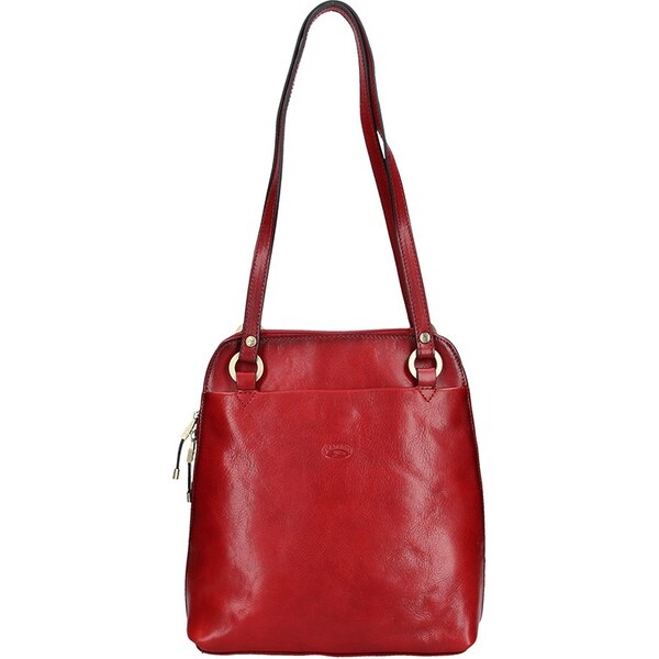 Dámska kožená batôžky kabelka Katana Cindy - červená 24847472