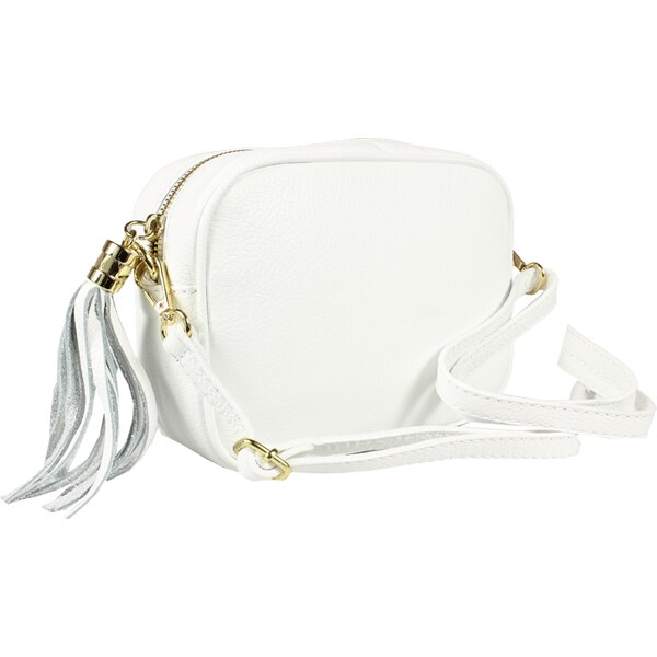 Biela kožená talianska crossbody kabelka Bala Bianca NovaKabelka.sk 6387956