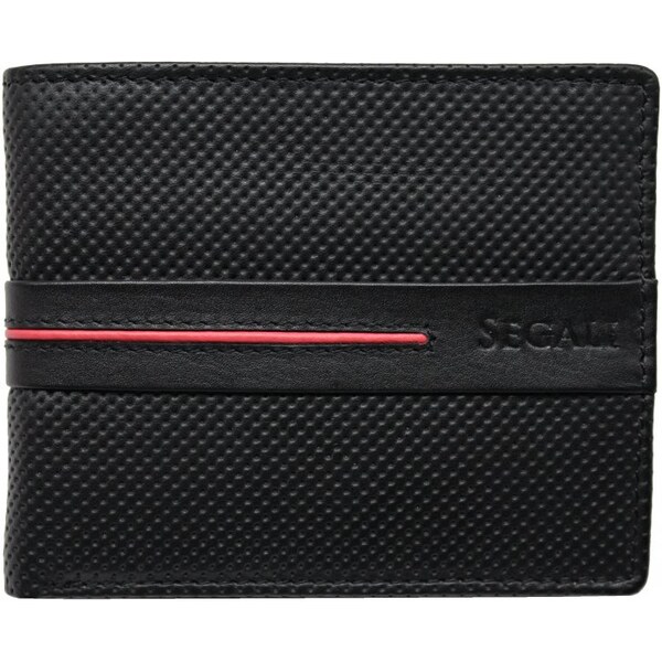 SEGALI Pánska kožená peňaženka 22782 čierno červená 46835389