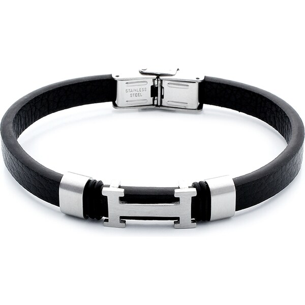 BM Jewellery Pánsky kožený náramok Herm S464180 10400098