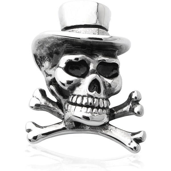 BM Jewellery Prívesok lebka z chirurgickej ocele S489070 35307604