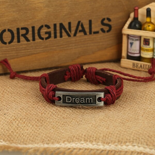 Buďchlap Dream náramok v bordo-hnedom prevedení 65637844