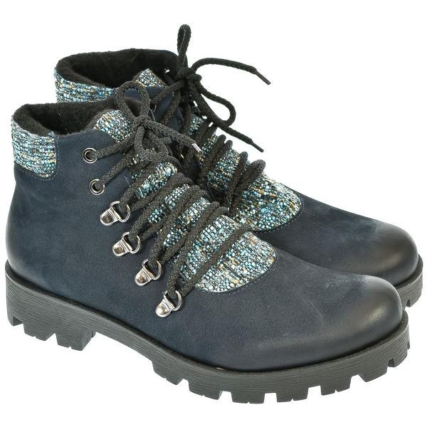 OLEKSY Dámske kožené modré poltopánky DENTE 6447584