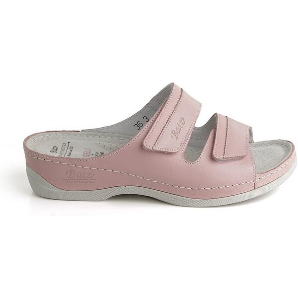 BATZ Dámske kožené ružové šľapky REA 5435460