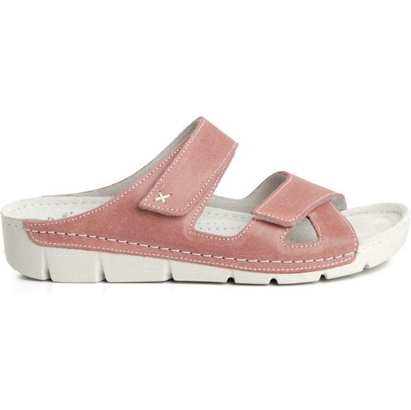 BATZ Dámske kožené ružové šľapky EMILIA 57877436