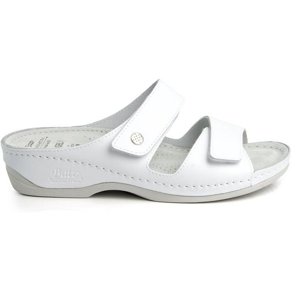 Dámske kožené biele šľapky BATZ FC06 5435477