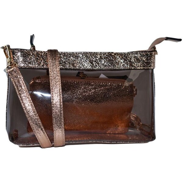 JOHN-C Dámska ružovo-zlatá kabelka DELIX 5348758