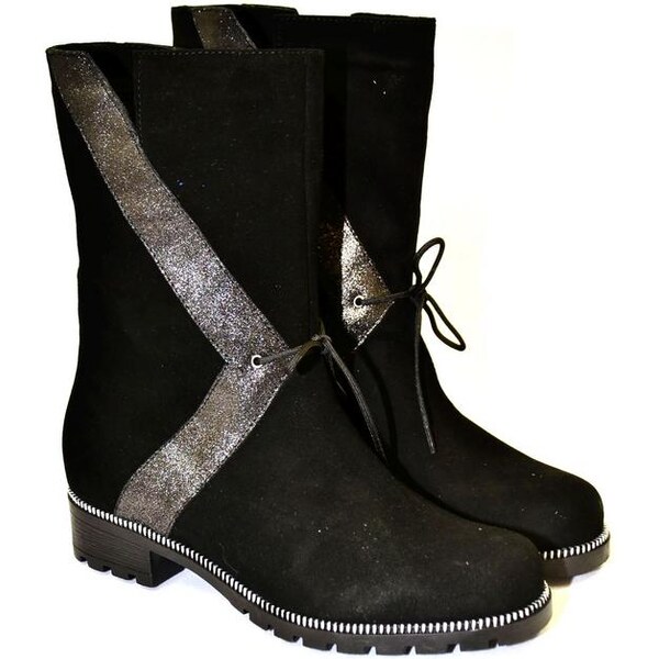 OLEKSY Dámske čierne čižmy BECKY 4358122