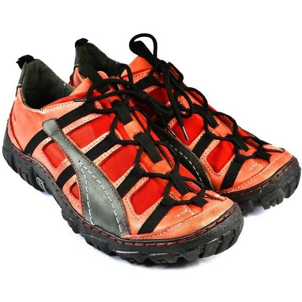 KREZUS Pánske kožené červené topánky VINCENT 8564507