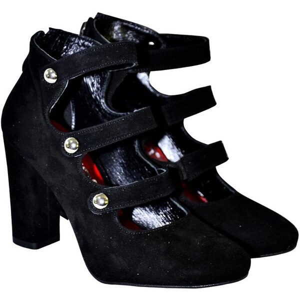 KARINO DÁMSKE ČIERNE SEMIŠOVÉ TOPÁNKY VALERY 8568118