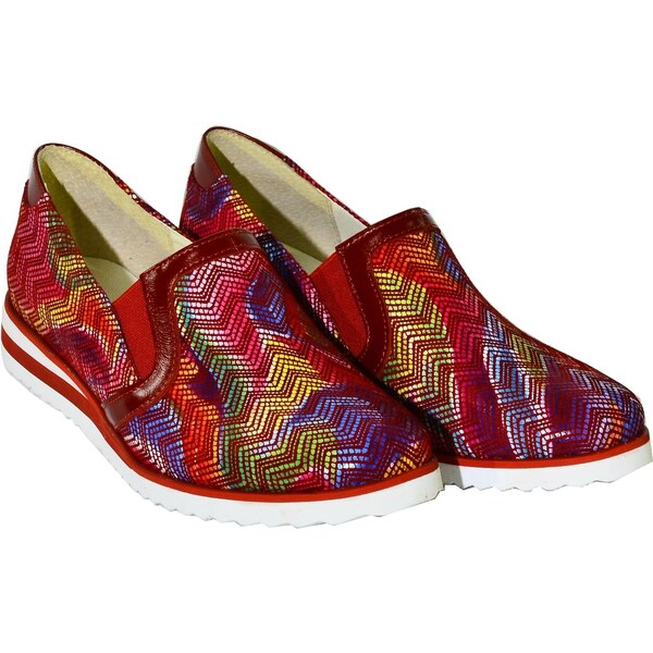 JOHN-C DÁMSKE ČERVENÉ MOKASÍNY CHRISTINA 4359314