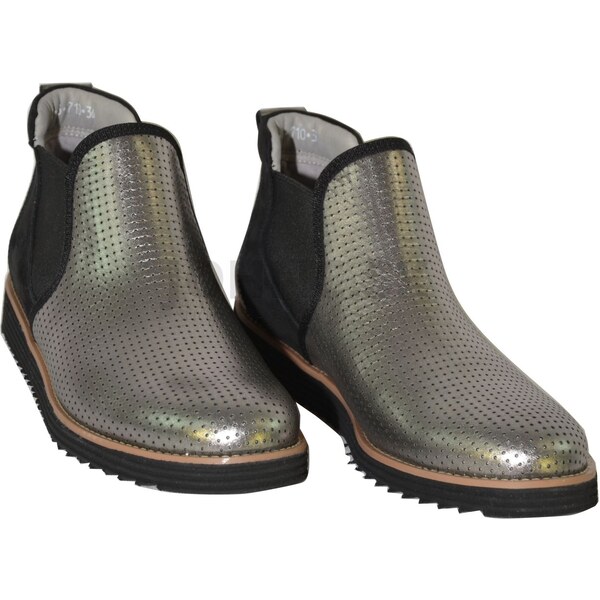 KARINO DÁMSKE STRIEBORNÉ ČLENKOVÉ ČIŽMY FLORIS 4359512