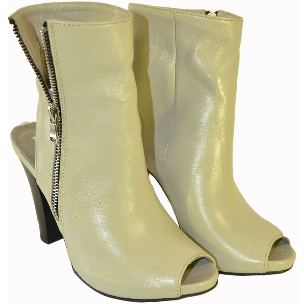 CARINII DÁMSKE SIVÉ OTVORENÉ ČLENKOVÉ ČIŽMY HILDY 4360239