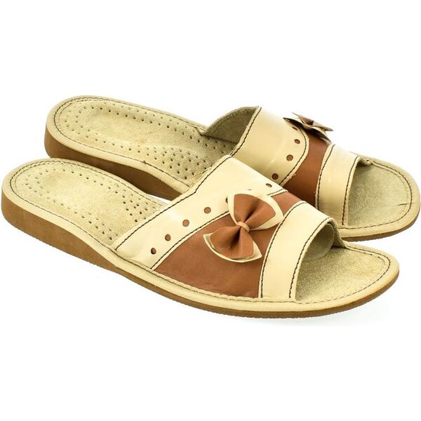 JOHN-C Dámske kožené papuče JORDANA 63330411