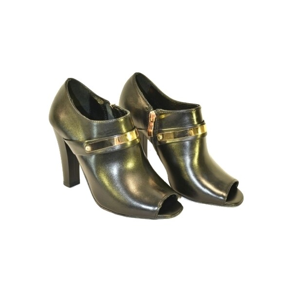 CARINII DÁMSKE ČIERNO/ZLATÉ ČLENKOVÉ POLTOPÁNKY ELYN 4360603