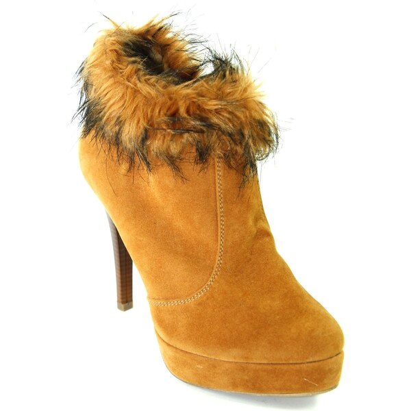 JOHN-C DÁMSKE ORANŽOVO/HNEDÉ ČLENKOVÉ ČIŽMY FURY 9841295