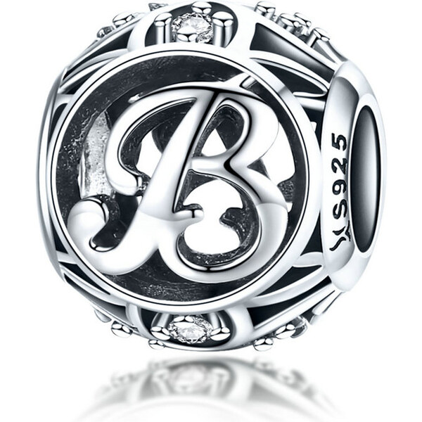 Emporial strieborný prívesok korálka Písmeno B 24464411