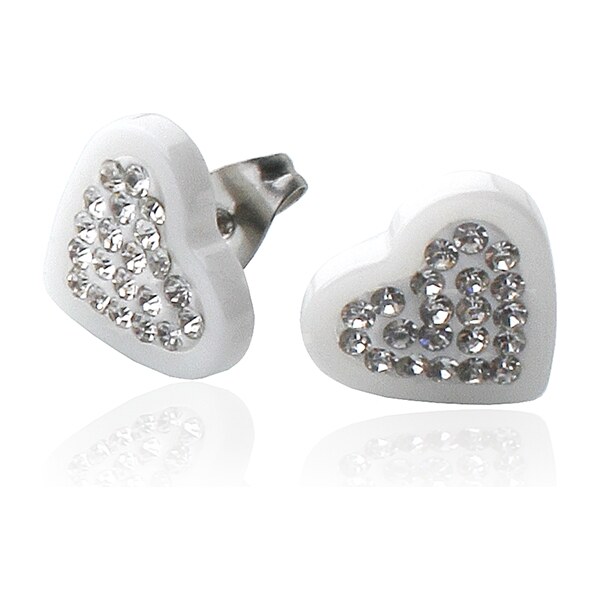 BM Jewellery Náušnice keramické srdce Valentín S523070 20962815