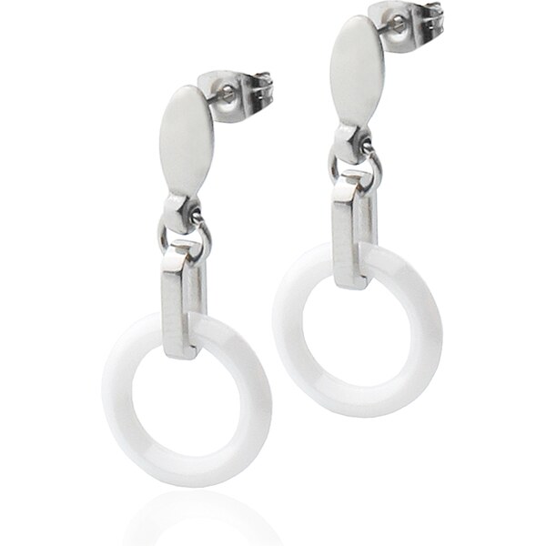 BM Jewellery Náušnice visiace keramické RING S526050 20962818