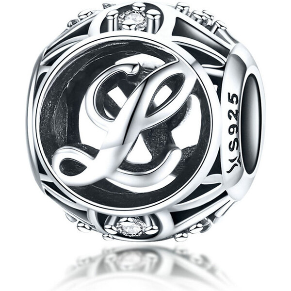 Emporial strieborný prívesok korálka Písmeno L 24464421