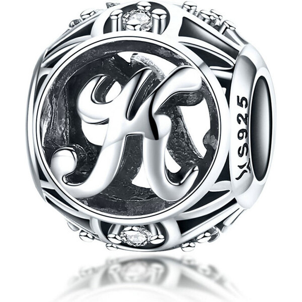 Emporial strieborný prívesok korálka Písmeno K 24464420