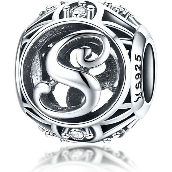 Emporial strieborný prívesok korálka Písmeno S 24464428