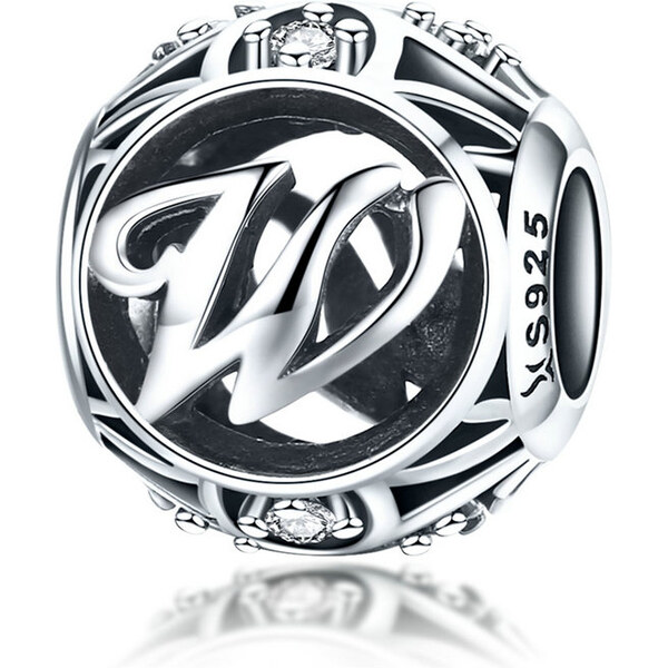 Emporial strieborný prívesok korálka Písmeno W 24464432