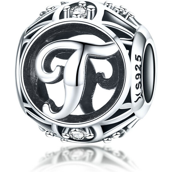 Emporial strieborný prívesok korálka Písmeno T 24464429