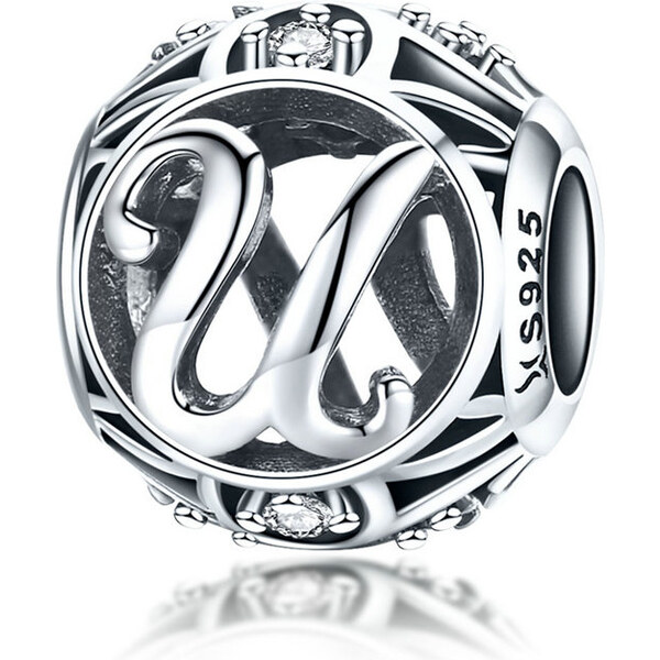 Emporial strieborný prívesok korálka Písmeno U 24464430